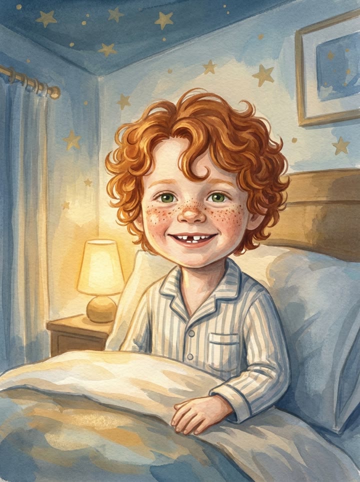 The same child as a hand-painted Tuckabye character